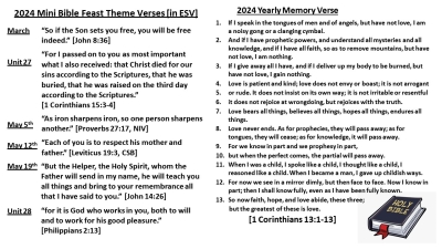 2024 Mini Bible Feast Verses